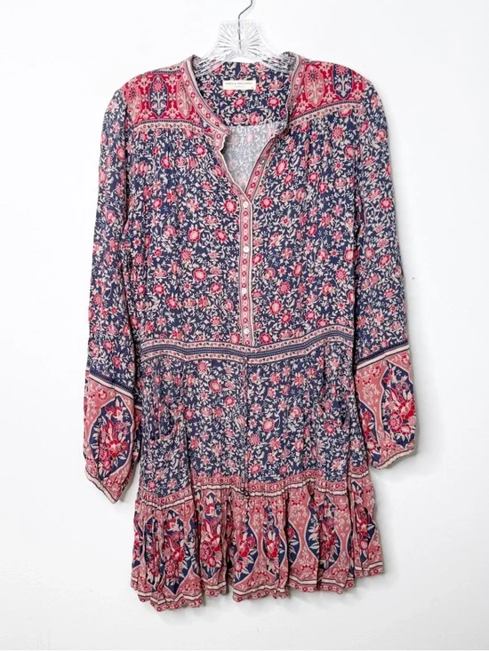 SPELL & THE GYPSY COLLECTIVEFloral Print Boho Tie-Waist Mini Dress Sz. XS